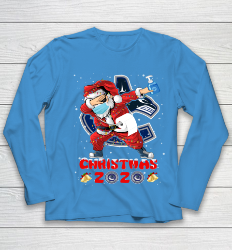 Vancouver Canucks Funny Santa Claus Dabbing Christmas 2020 NHL Youth Long Sleeve 5