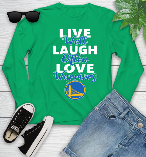 NBA Basketball Golden State Warriors Live Well Laugh Often Love Shirt Youth Long Sleeve 6