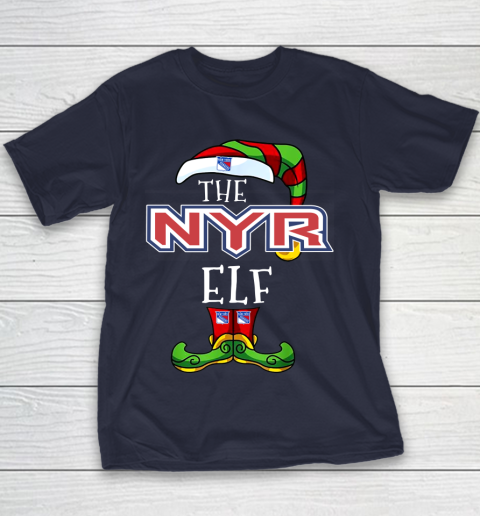 New York Rangers Christmas ELF Funny NHL Youth T-Shirt 2