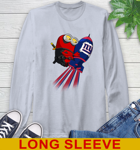 NFL Football New York Giants Deadpool Minion Marvel Shirt Long Sleeve T-Shirt 6