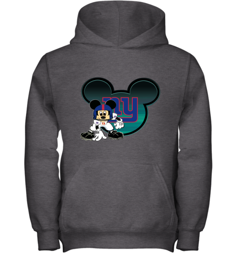 NFL New York Giants Mickey Mouse Disney Football T Shirt 0puMkVJBVZq youth hoodie 43 95 151514 front dark heather