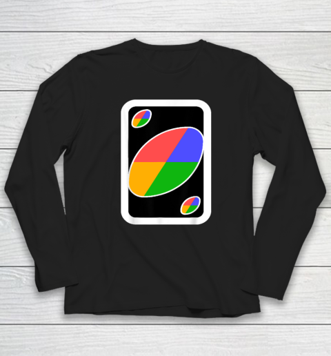 Vintage Uno Lover Cards Costume Halloween Matching Family Long Sleeve T-Shirt
