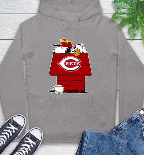 MLB Cincinnati Reds Snoopy Woodstock The Peanuts Movie Baseball T Shirt Hoodie 6