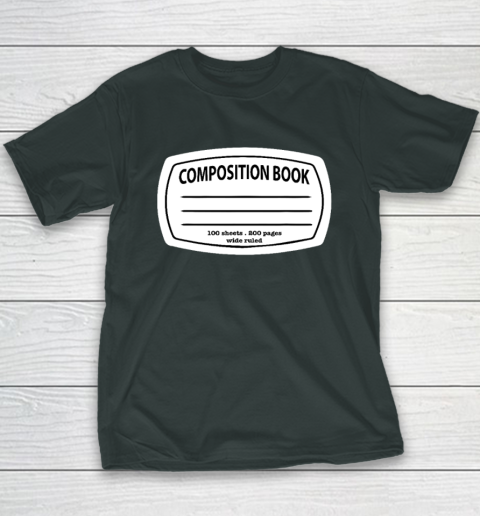 Composition Notebook Costume  Matching Group Halloween Youth T-Shirt 3