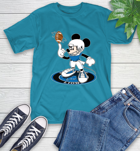 NFL Football Detroit Lions Cheerful Mickey Disney Shirt T-Shirt 9