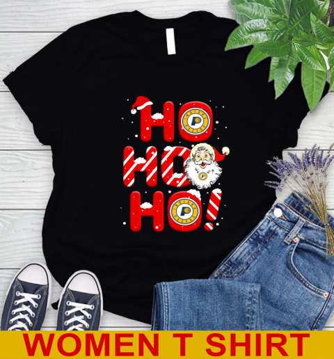 Indiana Pacers NBA Basketball Ho Ho Ho Santa Claus Merry Christmas Shirt Women's T-Shirt