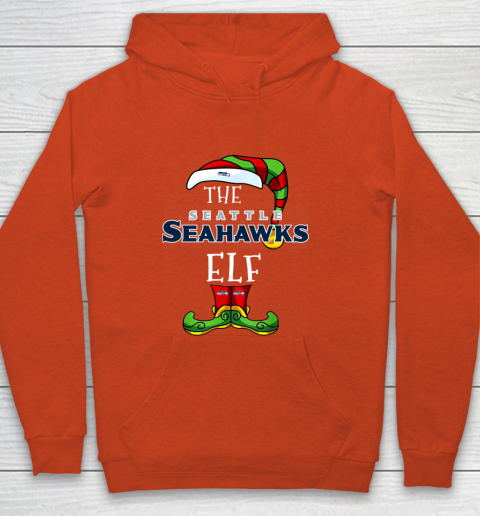Seattle Seahawks Christmas ELF Funny NFL Youth Hoodie 3