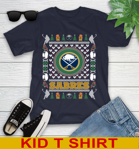 Buffalo Sabres Merry Christmas NHL Hockey Loyal Fan Youth T-Shirt 2