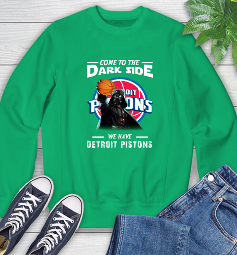 NBA Come To The Dark Side We Have Detroit Pistons Star Wars Darth Vader Basketball Sweatshirt 7