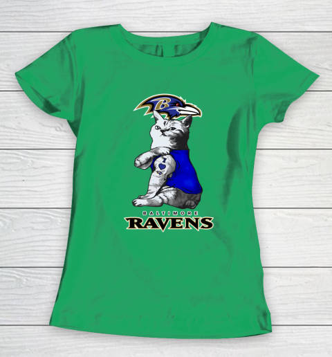 NFL Football My Cat Loves Baltimore Ravens Women's T-Shirt 6 NFL Football My Cat Loves Baltimore Ravens Women's T-Shirt - Image 6