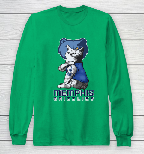 NBA Basketball My Cat Loves Memphis Grizzlies Long Sleeve T-Shirt 4