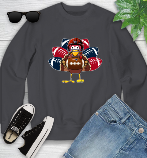 New England Patriots Turkey Thanksgiving Day Youth Sweatshirt 6