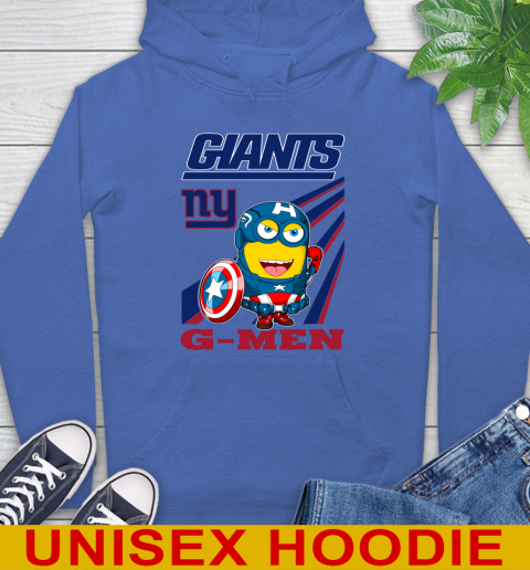 NFL Football New York Giants Captain America Marvel Avengers Minion Shirt Hoodie 9