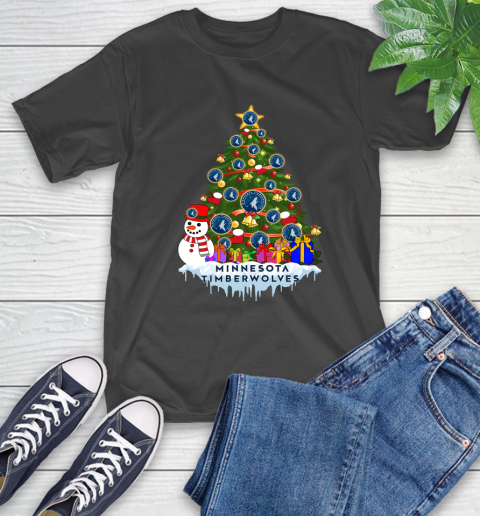 Minnesota Timberwolves Merry Christmas NBA Basketball Sports T-Shirt 2
