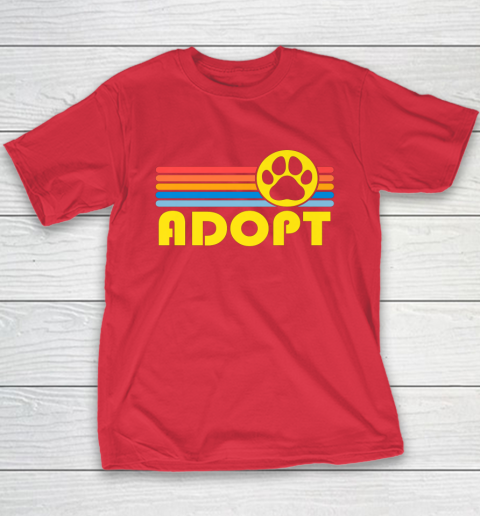 Rescue Animal Adoption Adopt Cat or Dog Vintage Retro Sunset Youth T-Shirt 7