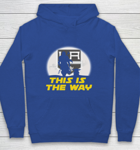 Los Angeles Kings NHL Ice Hockey Star Wars Yoda And Mandalorian This Is The Way Youth Hoodie 6