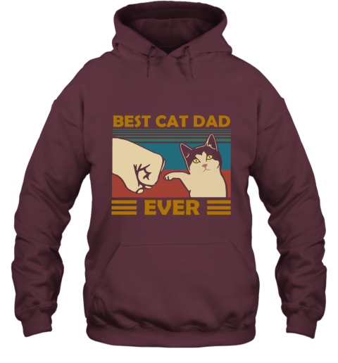 8fqa best cat dad ever fist dash with cat vintage hoodie 23 front maroon