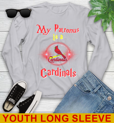 MLB Baseball Harry Potter My Patronus Is A St.Louis Cardinals Youth Long Sleeve 5