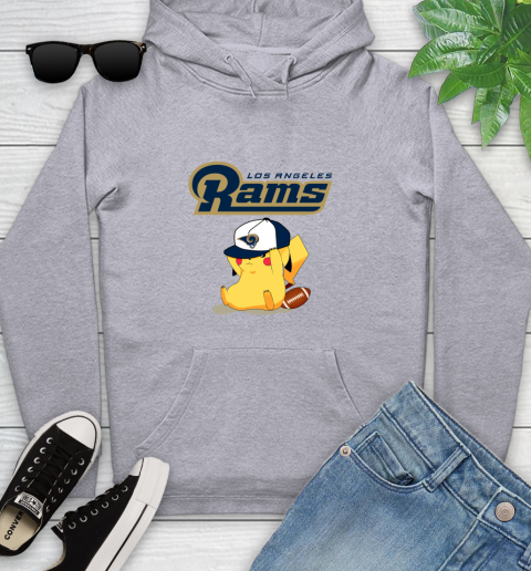 NFL Pikachu Football Sports Los Angeles Rams Youth Hoodie 6