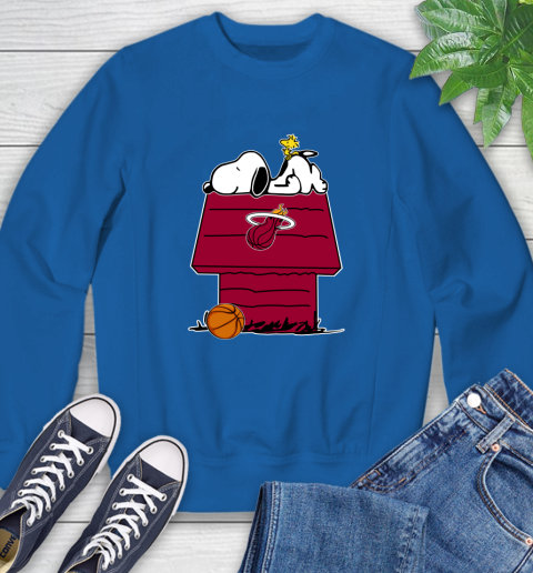 Miami Heat NBA Basketball Snoopy Woodstock The Peanuts Movie Sweatshirt 8