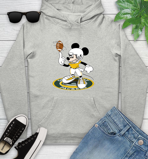 NFL Football Green Bay Packers Cheerful Mickey Disney Shirt Youth Hoodie 2