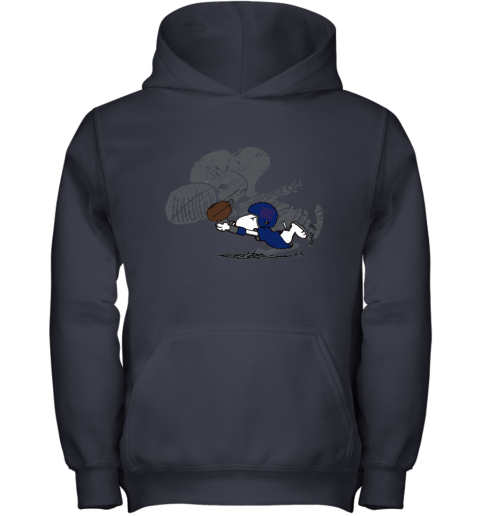 New York Giants Snoopy Plays The Football Game Youth Hoodie