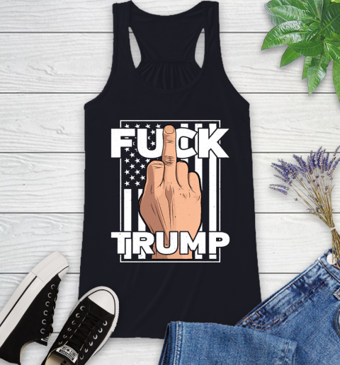Fuck Trump Middle Finger Anti Republican T Shirt 43