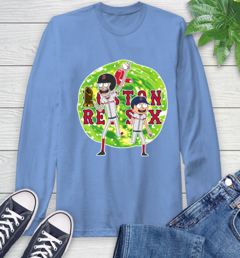 MLB Boston Red Sox Rick And Morty Commissioner's Trophy Baseball Sports Long Sleeve T-Shirt 11
