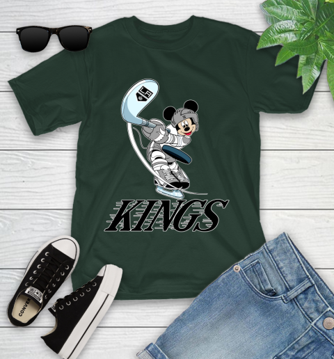 NHL Hockey Los Angeles Kings Cheerful Mickey Mouse Shirt Youth T-Shirt 5