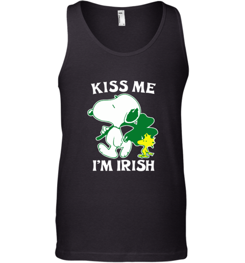 Snoopy And Woodstock Kiss Me I'm Irish St. Patrick's Day Tank Top