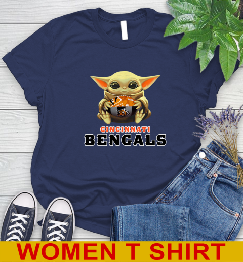 NFL Football Cincinnati Bengals Baby Yoda Star Wars Shirt Women's T-Shirt 12
