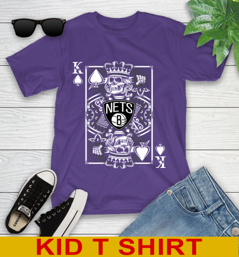 Brooklyn Nets NBA Basketball The King Of Spades Death Cards Shirt Youth T-Shirt 3