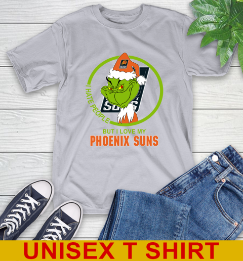 Phoenix Suns NBA Christmas Grinch I Hate People But I Love My Favorite Basketball Team T-Shirt 6