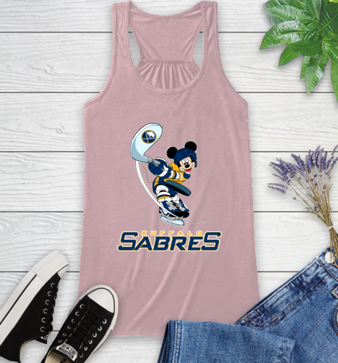 NHL Hockey Buffalo Sabres Cheerful Mickey Mouse Shirt Racerback Tank 10