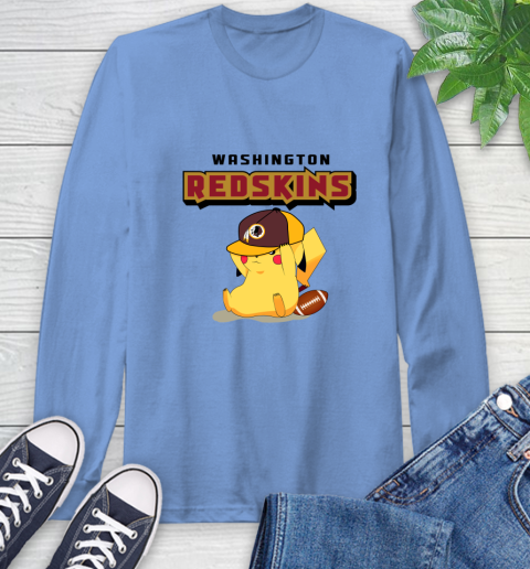 NFL Pikachu Football Washington Redskins Long Sleeve T-Shirt 11