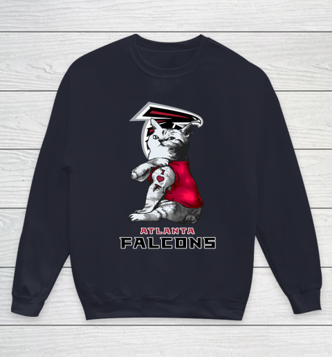 NFL Football My Cat Loves Atlanta Falcons Youth Sweatshirt 2