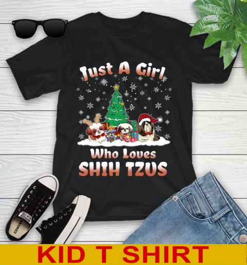 Christmas Just a girl who love shih tzus dog pet lover 238