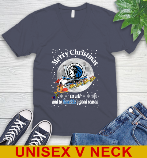 Dallas Mavericks Merry Christmas To All And To Mavericks A Good Season NBA Basketball Sports V-Neck T-Shirt 7