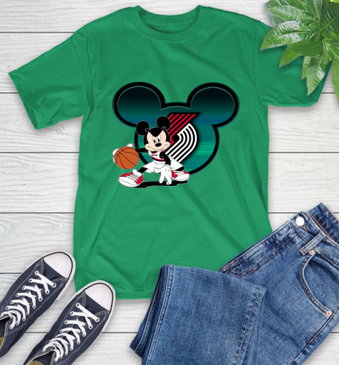 NBA Portland Trail Blazers Mickey Mouse Disney Basketball T-Shirt 7