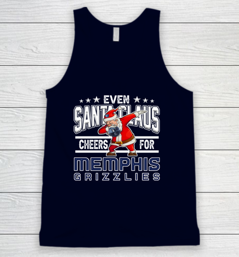 Memphis Grizzlies Even Santa Claus Cheers For Christmas NBA Tank Top 2