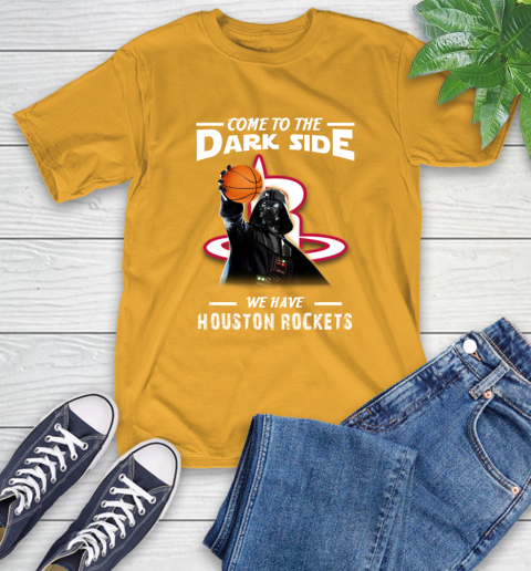 NBA Come To The Dark Side We Have Houston Rockets Star Wars Darth Vader Basketball T-Shirt 2