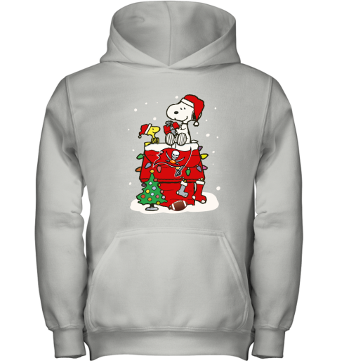 A Happy Christmas With Tampabay Buccaneers Snoopy Shirts Youth Hoodie