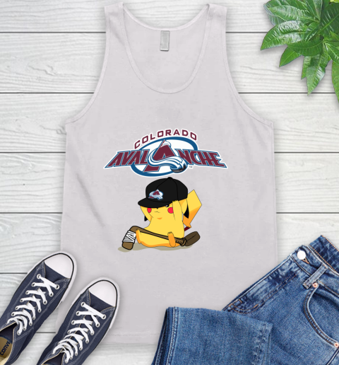 NHL Pikachu Hockey Sports Colorado Avalanche Tank Top
