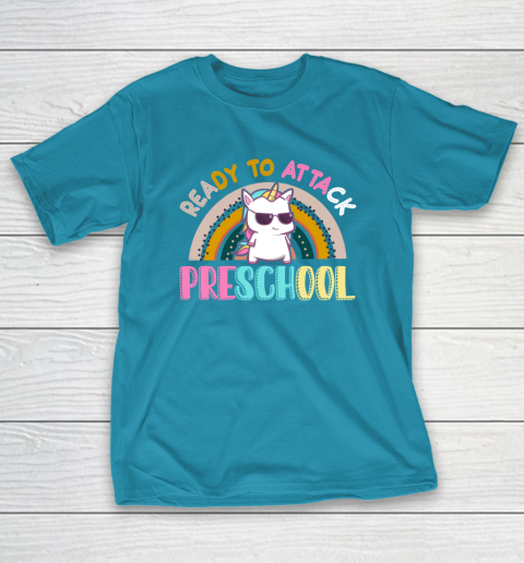Back to school shirt Ready To Attack PreSchool Unicorn T-Shirt 7