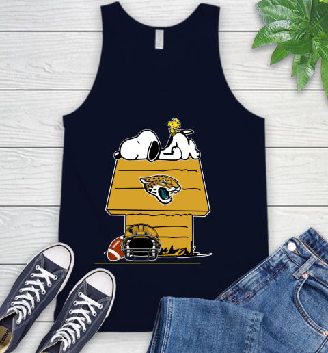 Jacksonville Jaguars NFL Football Snoopy Woodstock The Peanuts Movie Tank Top 4 Jacksonville Jaguars NFL Football Snoopy Woodstock The Peanuts Movie Tank Top - Image 4