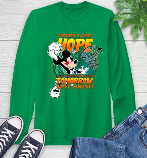 Dallas Mavericks NBA Basketball Mickey Disney Never Lose Hope Long Sleeve T-Shirt 8