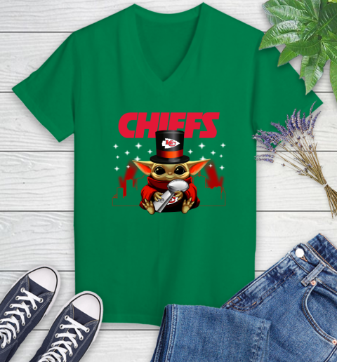 Super Bowl Baby Yoda Loves The Kansas City Chiefs Star Wars NFL Shirts 75