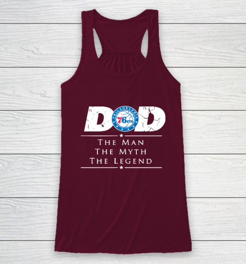Philadelphia 76ers NBA Basketball Dad The Man The Myth The Legend Racerback Tank 2