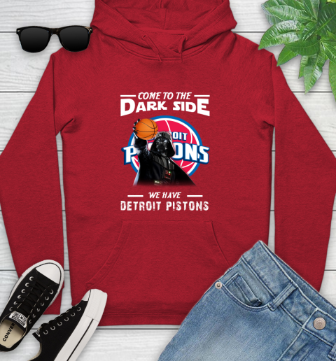NBA Come To The Dark Side We Have Detroit Pistons Star Wars Darth Vader Basketball Youth Hoodie 12