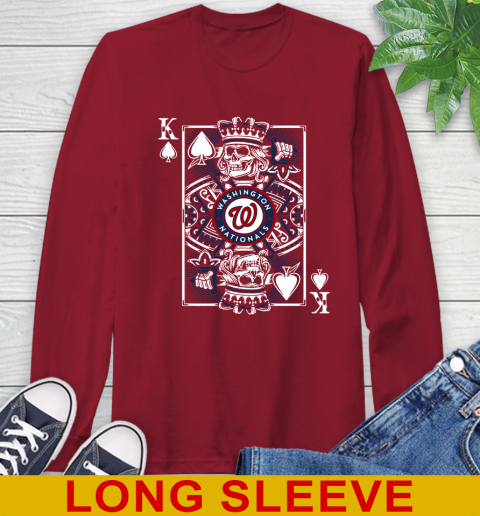 Washington Nationals MLB Baseball The King Of Spades Death Cards Shirt Long Sleeve T-Shirt 9